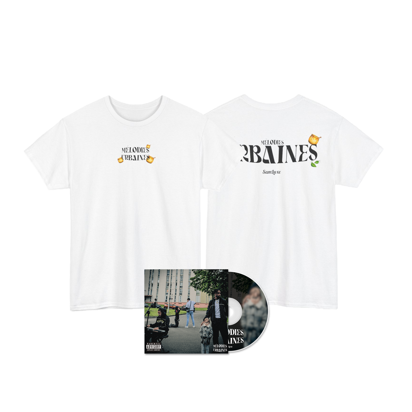 PACK T-SHIRT NOIR MÉLODIES URBAINES + CD "MÉLODIES URBAINES"