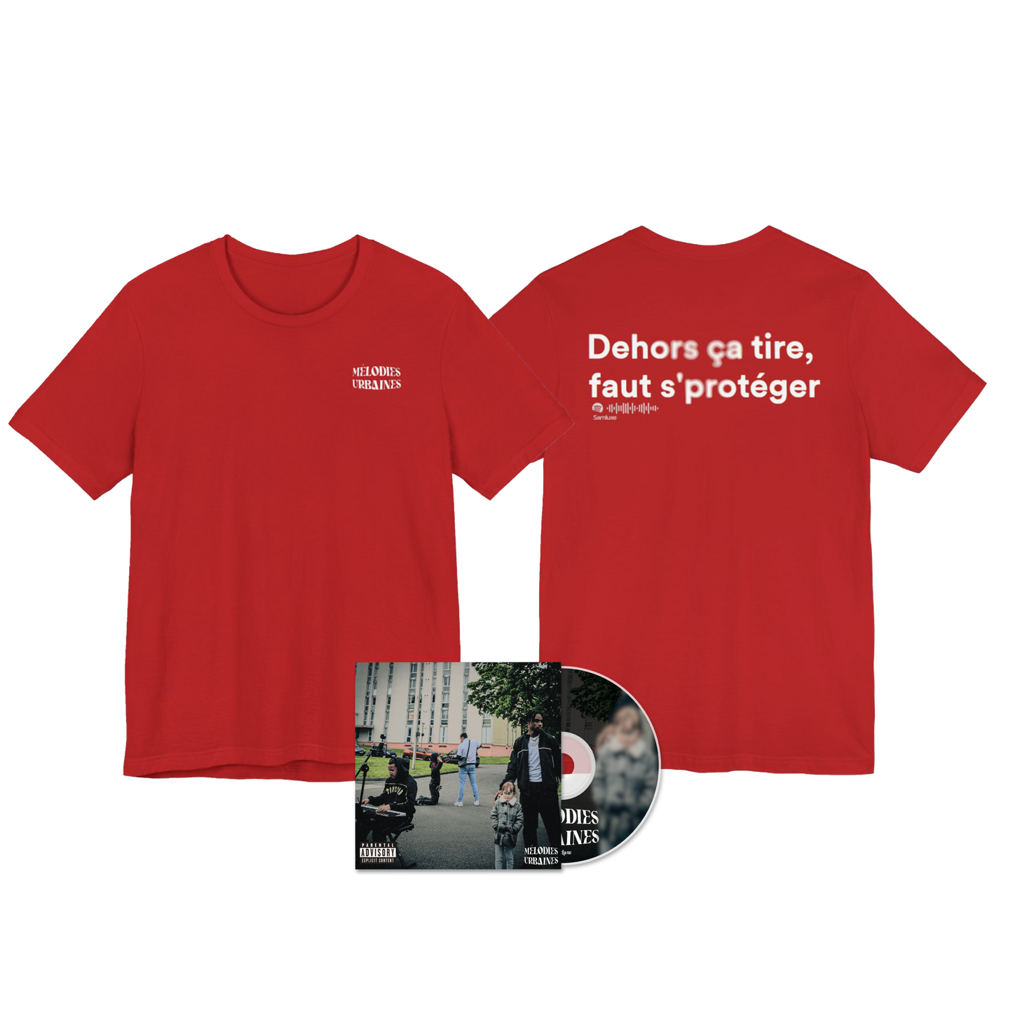 PACK T-SHIRT "Dehors ça tire" + CD "MÉLODIES URBAINES"